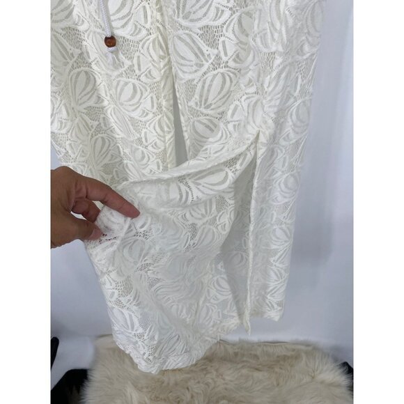 GUY HARVEY COLLECTION BY ARTISANS WHITE CROCHET LACE COVER UP PANTS NWT MEDIUM - Picture 2 of 5